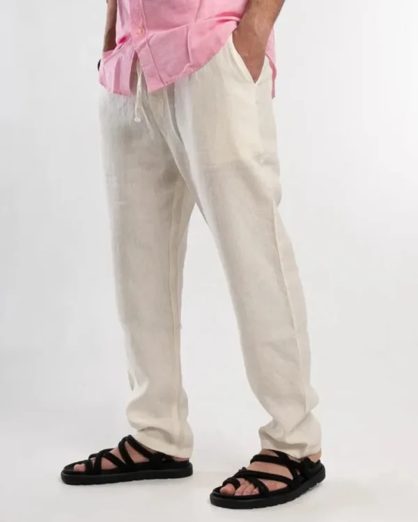 WhatsApp Image 202s6-05-27 at 8.34.58 PM Ivory Linen Trousers – Premium Relaxed Summer Fit