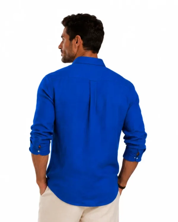 file_0000000076ec71f49001b84188cc9283 Royal Blue Linen Shirt β Premium Relaxed Summer Fit