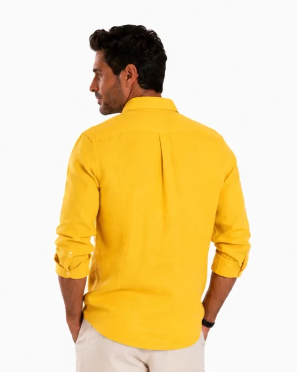 file_00000000e66871f48f9e47dd5666e050 Sunshine Yellow Linen Shirt β Premium Relaxed Summer Fit